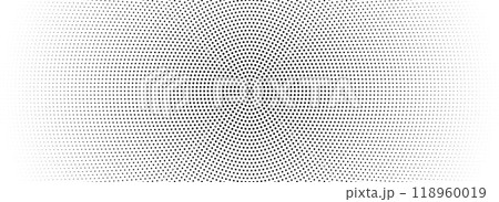 Halftone concentric dotted background. Square dots comic gradient texture. Radial fading gradation wallpaper. Black white rough grit overlay. Grunge gritty circular pop art cartoon backdrop. Vector Halftone concentric dotted background. Square dots comic gradient texture. Radial fading gradation wallpaper. Black white rough grit overlay. Grunge gritty circular pop art cartoon backdrop. Vector 118960019