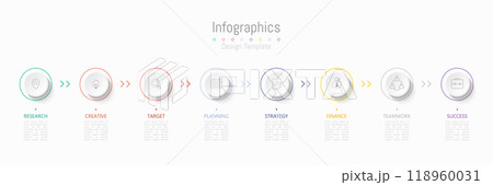 Infographic 8 options design elements for your business data. Vector Illustration. Infographic 8 options design elements for your business data. Vector Illustration. 118960031