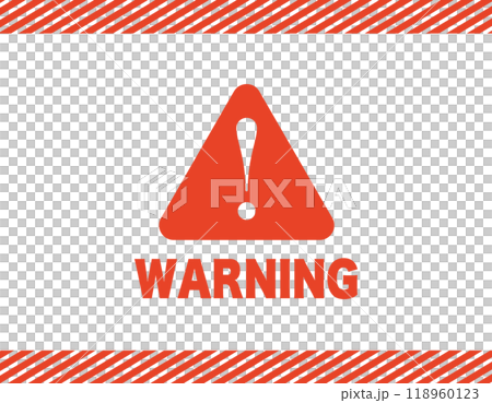 注意 警告 ビックリマーク 標識 斜線 赤 注意 警告 ビックリマーク 標識 斜線 赤 118960123