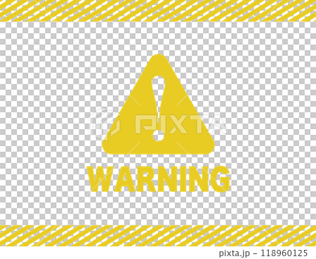 Caution Warning Exclamation Mark Sign Diagonal Line Yellow 118960125