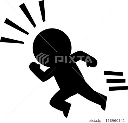 全速力で走る人物のピクトグラム 118960142