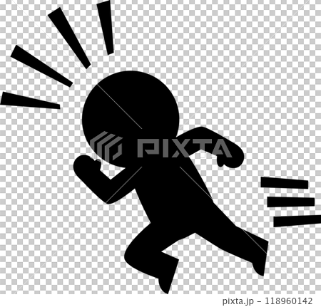 全速力で走る人物のピクトグラム 118960142
