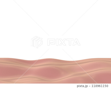 波打つ苺クリームのフレーム背景 118961150