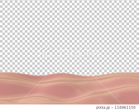 波打つ苺クリームのフレーム背景 118961150