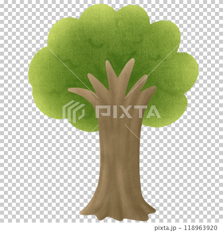 Apple tree illustration, simple shapes style. Apple tree illustration, simple shapes style. 118963920