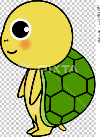 可愛い・ゆるい亀のキャラクターイラスト 118963997