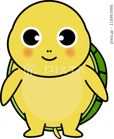可愛い・ゆるい亀のキャラクターイラスト 118963998