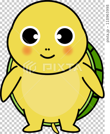 可愛い・ゆるい亀のキャラクターイラスト 118963998