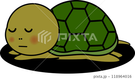 可愛い・ゆるい亀のキャラクターイラスト 118964016