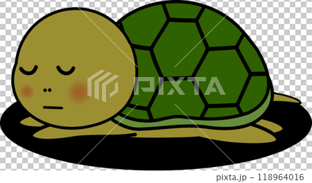 可愛い・ゆるい亀のキャラクターイラスト 118964016