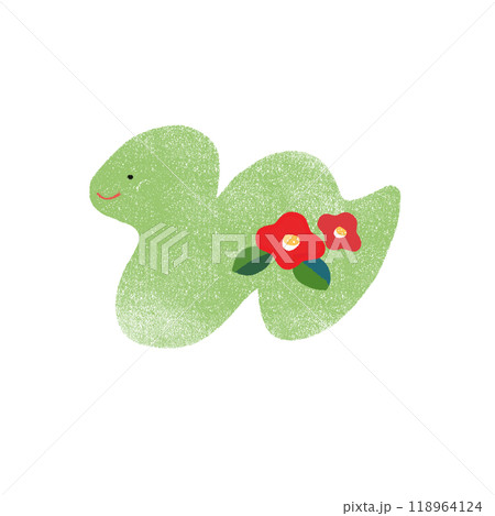 年賀状で使えるへびイラスト 118964124