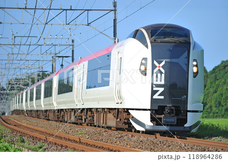 総武本線　佐倉ー物井　JR東日本　E257系　Ne015編成（鎌倉）　NEX　成田エクスプレス 118964286
