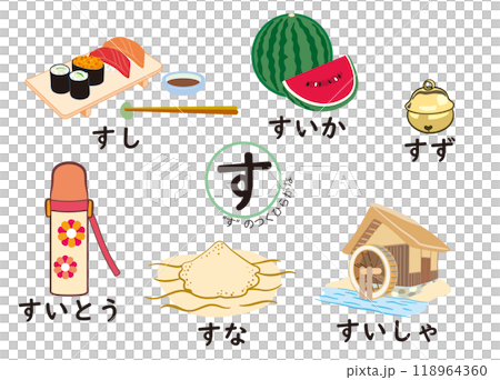 日本語ひらがなシリーズ　“す”のつくひらがな 118964360
