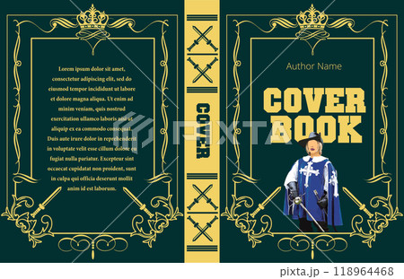 Historical adventure novel cover with musketeer character 118964468