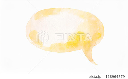 ふきだしの水彩画 118964879