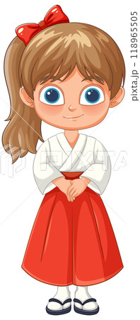 Cute Girl in Traditional Outfit 118965505
