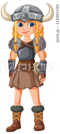Brave Viking Warrior Girl 118965589