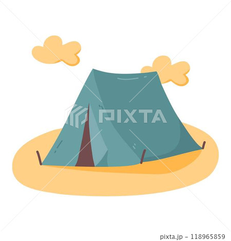 outdoor camping tent illustration 118965859