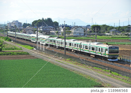 高崎線　岡部ー深谷　JR東日本　E231系1000番台　K-24編成（国府津） 118966568