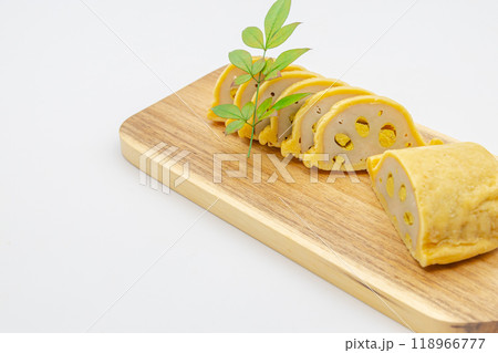 スライスした辛子蓮根 熊本県の特産物 スライスした辛子蓮根 熊本県の特産物 118966777