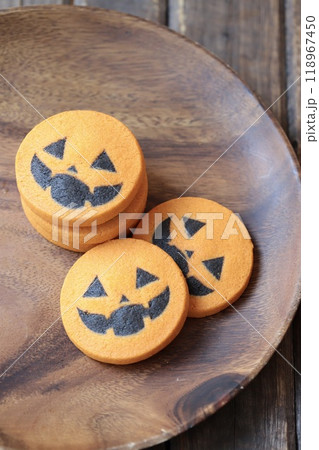 ジャックオランタンのアイスボックスクッキー　ハロウインのお菓子 118967450