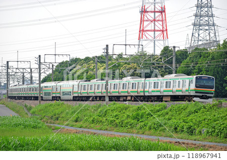 高崎線　本庄ー岡部　JR東日本　E231系1000番台　K-13編成（国府津） 118967941