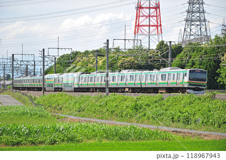 高崎線 本庄ー岡部 JR東日本 E231系1000番台 K-07編成(国府津) 高崎線 本庄ー岡部 JR東日本 E231系1000番台 K-07編成(国府津) 118967943
