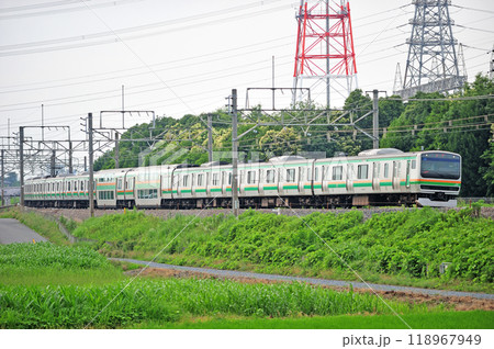 高崎線 本庄ー岡部 JR東日本 E231系1000番台 U510編成(小山) 高崎線 本庄ー岡部 JR東日本 E231系1000番台 U510編成(小山) 118967949