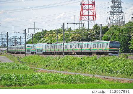 高崎線　本庄ー岡部　JR東日本　E231系1000番台　U520編成（小山） 118967951
