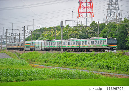 高崎線 本庄ー岡部 JR東日本 E231系1000番台 U591編成(小山) 高崎線 本庄ー岡部 JR東日本 E231系1000番台 U591編成(小山) 118967954