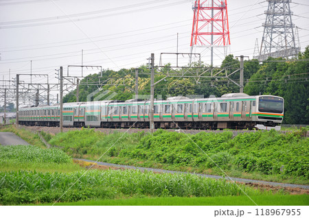 高崎線 本庄ー岡部 JR東日本 E231系1000番台 U533編成(小山) 高崎線 本庄ー岡部 JR東日本 E231系1000番台 U533編成(小山) 118967955