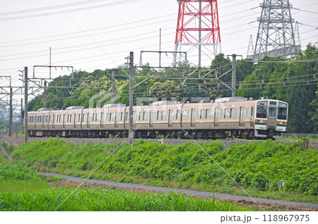 高崎線 本庄ー岡部 JR東日本 211系 B4編成(高崎) 高崎線 本庄ー岡部 JR東日本 211系 B4編成(高崎) 118967975