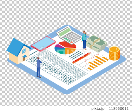 家計管理する男女 家計管理する男女 118968011