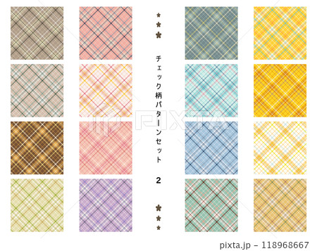 チェック柄パターンセット2 チェック柄パターンセット2 118968667