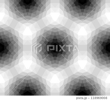 Abstract geometric black and white hipster fashion gradient pattern, fabric decor with polygonal form 118969008