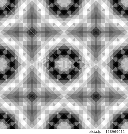 Abstract geometric black and white hipster fashion gradient pattern, fabric decor with polygonal form 118969011