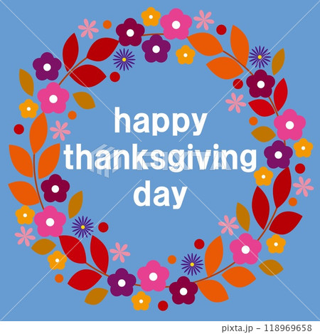 ハッピーサンクスギビングデー happy thanksgiving day 感謝祭 秋 ハッピーサンクスギビングデー happy thanksgiving day 感謝祭 秋 118969658