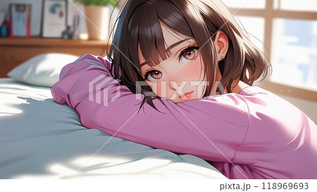 見つめられる可愛い女の子 見つめられる可愛い女の子 118969693