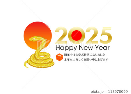 巳年の年賀状素材 2025 巳年の年賀状素材 2025 118970099