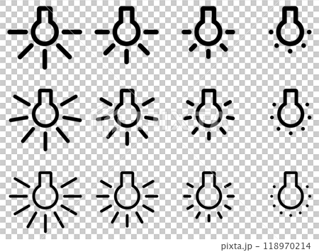 Vector illustration set of various light bulbs Vector illustration set of various light bulbs 118970214
