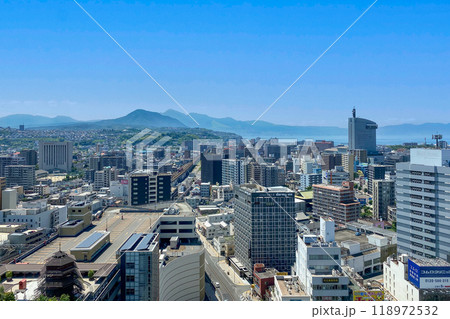 大分市街地と別府湾、国東半島の眺望 118972532