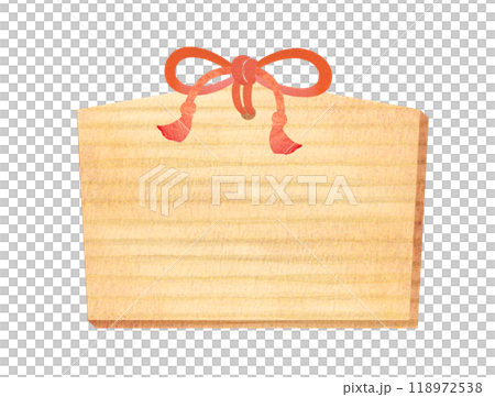 手書きタッチの無地の絵馬のラスターイラスト素材 手書きタッチの無地の絵馬のラスターイラスト素材 118972538