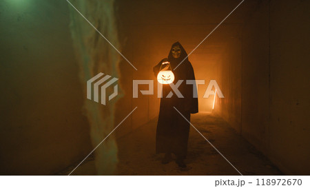 The Demon Of The Night Bringing Halloween Light 118972670