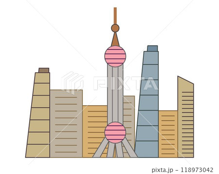 China metropolis city modern destination place urban tourism attraction place icon set design colorful China metropolis city modern destination place urban tourism attraction place icon set design colorful 118973042
