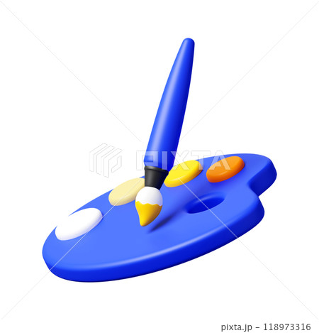 3DCG｜筆と絵の具とパレットを使って絵を描こう 118973316