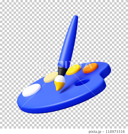 3DCG｜筆と絵の具とパレットを使って絵を描こう 118973316