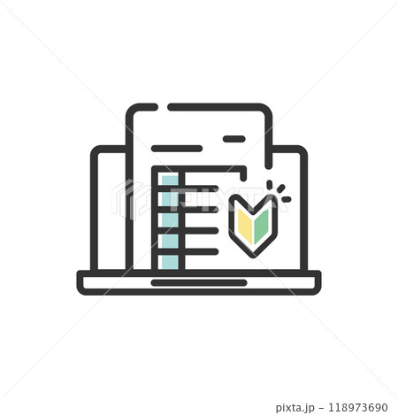 はじめての確定申告の初心者アイコン(版ずれカラー) はじめての確定申告の初心者アイコン(版ずれカラー) 118973690