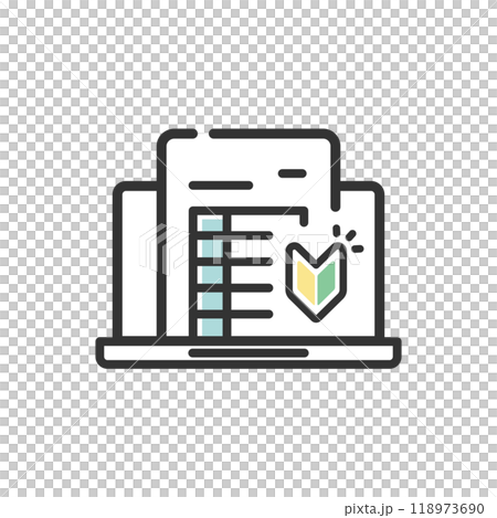 はじめての確定申告の初心者アイコン(版ずれカラー) はじめての確定申告の初心者アイコン(版ずれカラー) 118973690