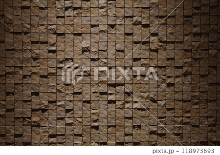 でこぼこキューブの様なモザイクタイル横 118973693