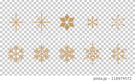 簡單可愛的雪花向量插畫集圖示背景聖誕裝飾 118974572